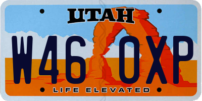 UT license plate W460XP