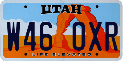 UT license plate W460XR