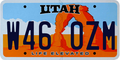 UT license plate W460ZM