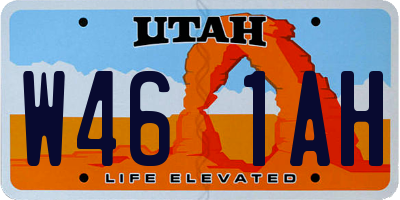 UT license plate W461AH