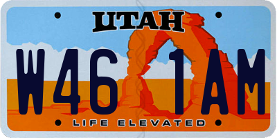UT license plate W461AM