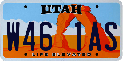 UT license plate W461AS