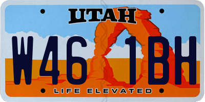 UT license plate W461BH
