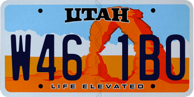 UT license plate W461BO