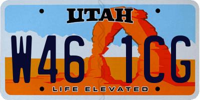 UT license plate W461CG