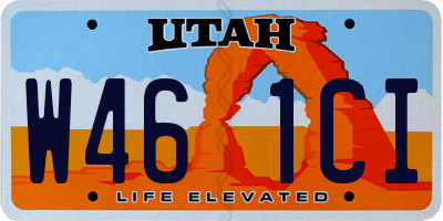 UT license plate W461CI