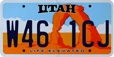 UT license plate W461CJ
