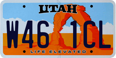 UT license plate W461CL