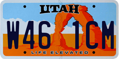 UT license plate W461CM