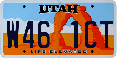 UT license plate W461CT