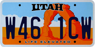 UT license plate W461CW