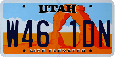 UT license plate W461DN