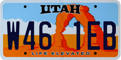 UT license plate W461EB