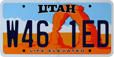 UT license plate W461ED