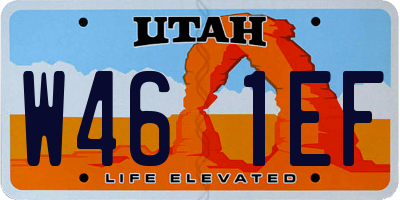 UT license plate W461EF