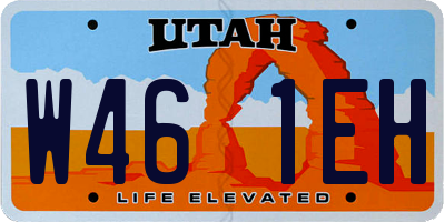 UT license plate W461EH