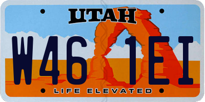 UT license plate W461EI