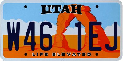 UT license plate W461EJ