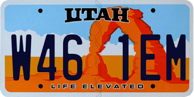 UT license plate W461EM