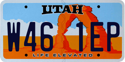 UT license plate W461EP
