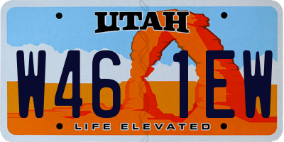UT license plate W461EW