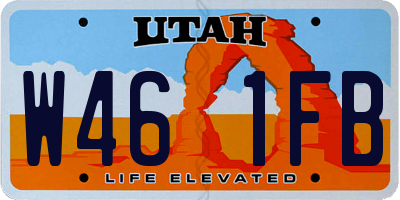UT license plate W461FB