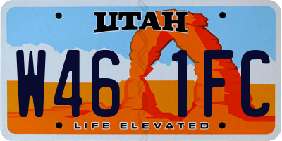 UT license plate W461FC