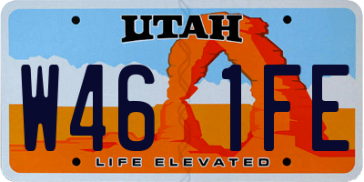 UT license plate W461FE