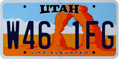 UT license plate W461FG