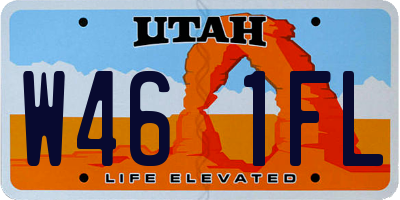 UT license plate W461FL