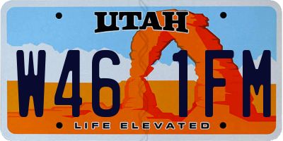 UT license plate W461FM