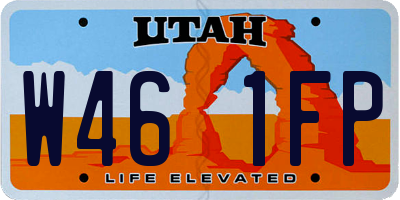 UT license plate W461FP