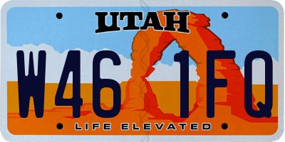 UT license plate W461FQ