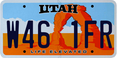 UT license plate W461FR