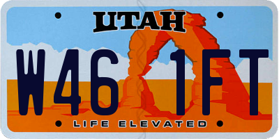 UT license plate W461FT