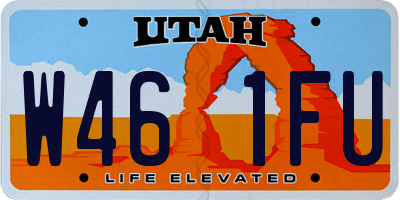 UT license plate W461FU