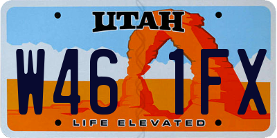 UT license plate W461FX