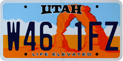 UT license plate W461FZ