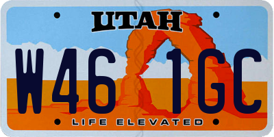 UT license plate W461GC