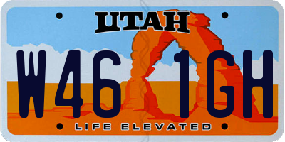 UT license plate W461GH