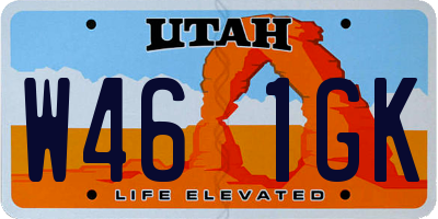 UT license plate W461GK
