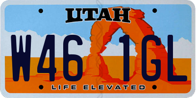 UT license plate W461GL