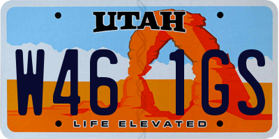 UT license plate W461GS