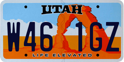 UT license plate W461GZ