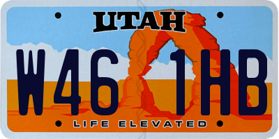 UT license plate W461HB