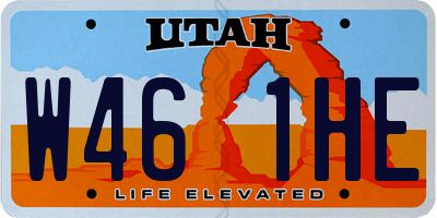 UT license plate W461HE
