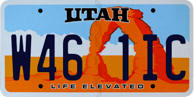 UT license plate W461IC