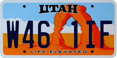 UT license plate W461IF