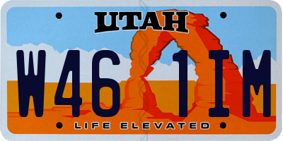 UT license plate W461IM
