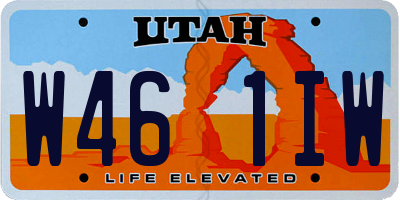 UT license plate W461IW